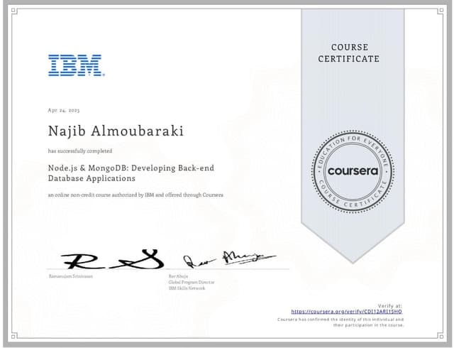 IBM - Node.js and MongoDB: Developing Back-end Database Applications thumbnail